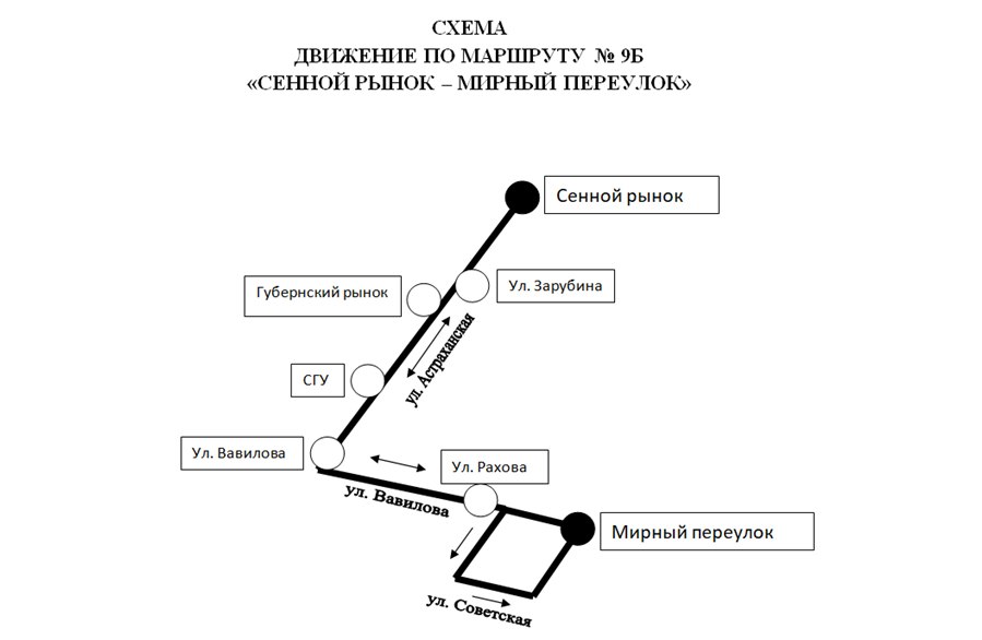 В Саратове сокращают длину автобусного маршрута №9Б