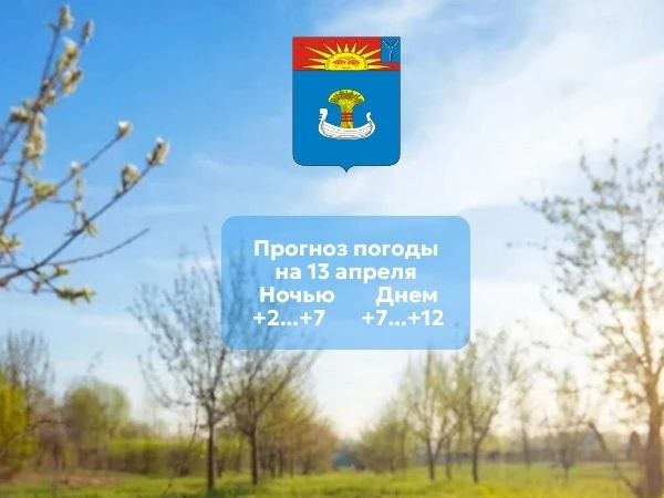 Прогноз погоды на 13 апреля 2026 года