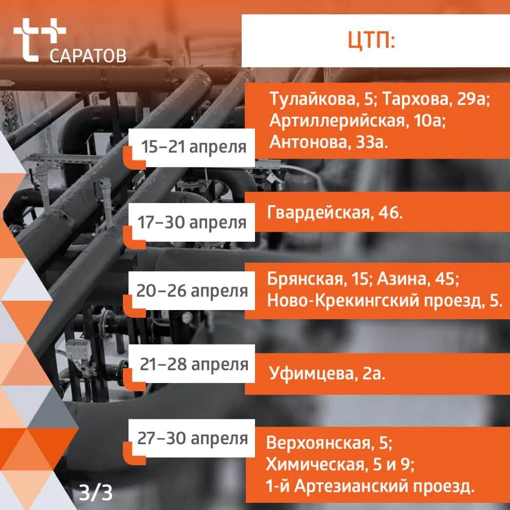 В Саратове начались опрессовки В Саратове начались опрессовки