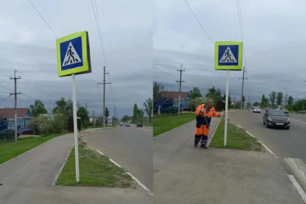За минувшую неделю более 60 знаков дорожного движения приведено в нормативное состояние