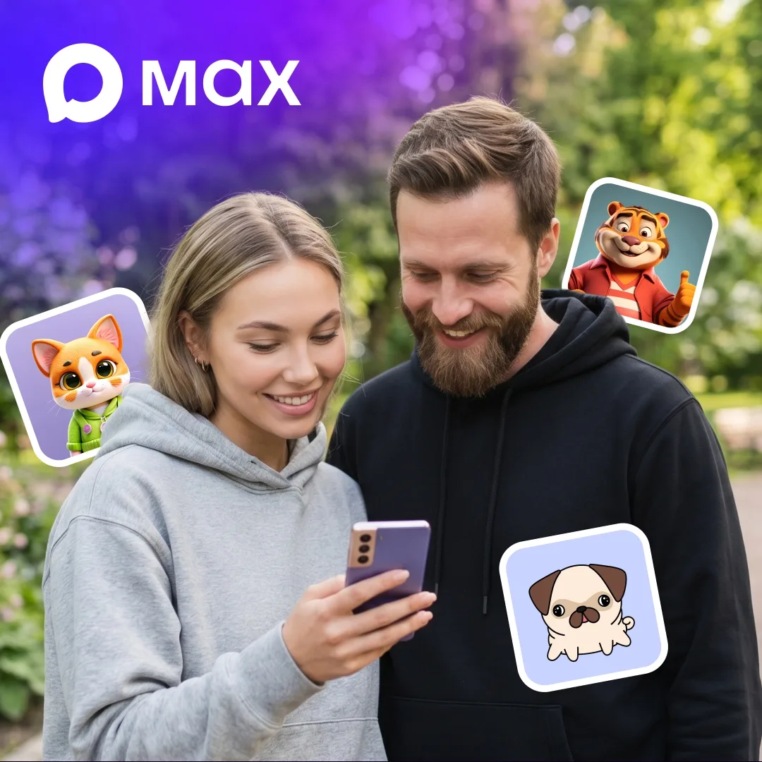 В MAX можно делать собственные стикеры