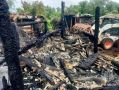Под Вольском в огне погибли животные