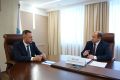 Губернатор Роман Бусаргин провел рабочу встречу с главой Ивантеевского района Василием Басовым