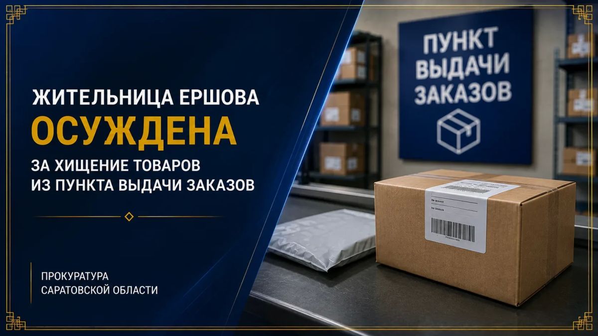 Жительница Ершова осуждена за хищение товаров из пункта выдачи заказов