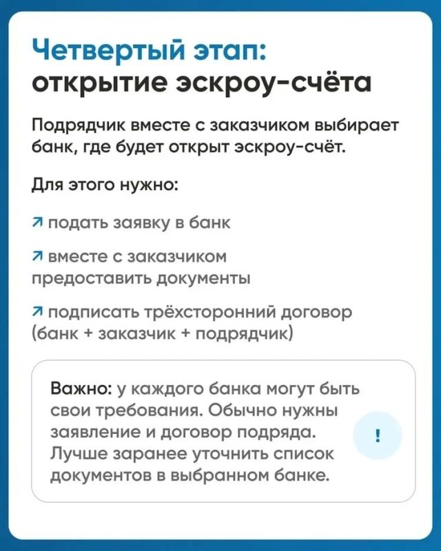 Как подрядчику начать строить с эскроу рассказали в карточках Как подрядчику начать строить с эскроу рассказали в карточках