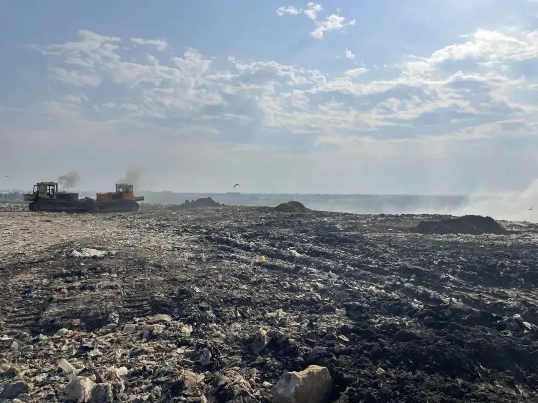 Площадь тления на полигоне в Энгельсе уменьшилась на
