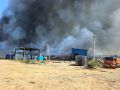 Пожар на мусорной станции в Елшанке тушат «инновационными бентоматами»