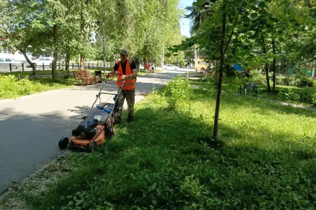 Уборка города. Коммунальные службы осуществляют работы по покосу травы, поливу зеленых зон, механизированной очистке тротуаров, очистке контейнерных площадок и прилегающих территорий, а также содержанию объектов... Уборка города. Коммунальные службы осуществляют работы по покосу травы, поливу зеленых зон, механизированной очистке тротуаров, очистке контейнерных площадок и прилегающих территорий, а также содержанию объектов...