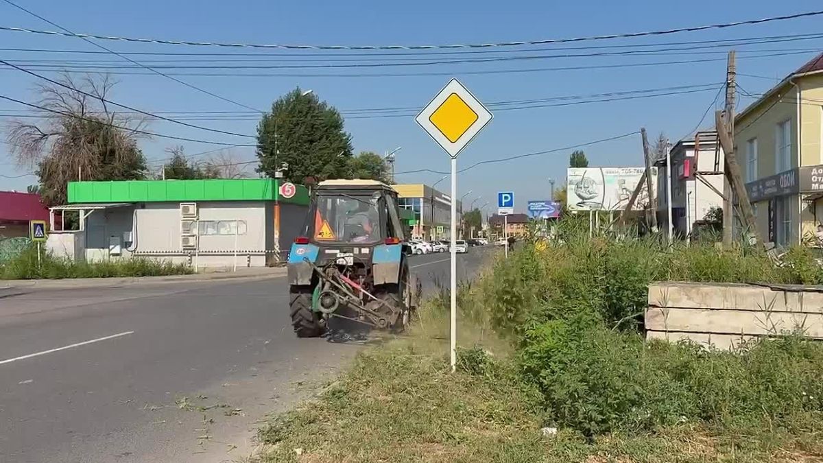 Приводим зеленые зоны города в порядок, косим газоны, камыш и сорную растительность Покос травы проводим триммерами и с применением специализированной техники с навесным оборудованием «Коса»