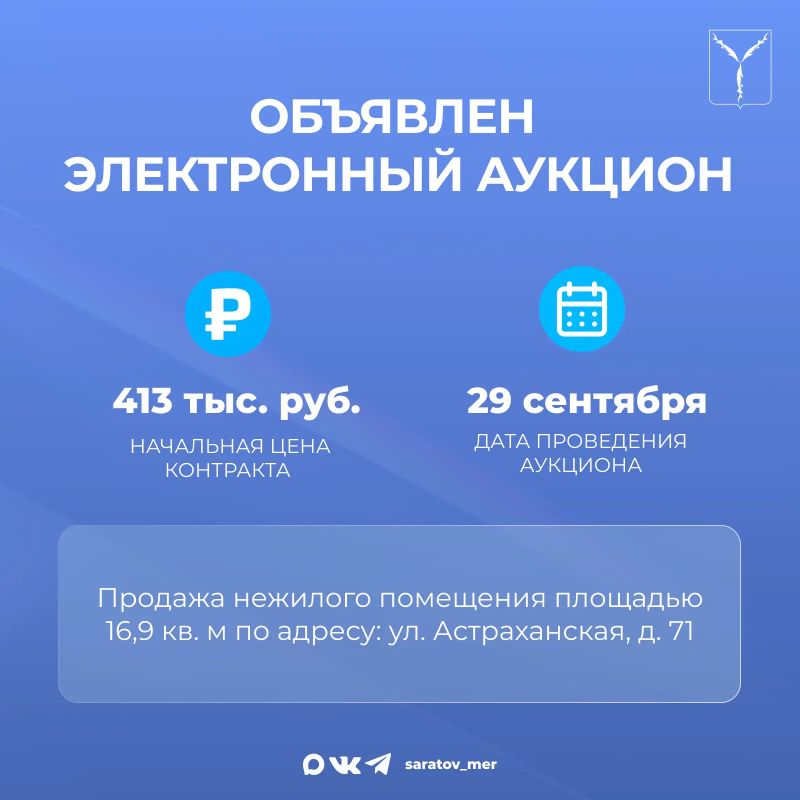 На торги выставлены два нежилых помещения в историческом центре Саратова На торги выставлены два нежилых помещения в историческом центре Саратова