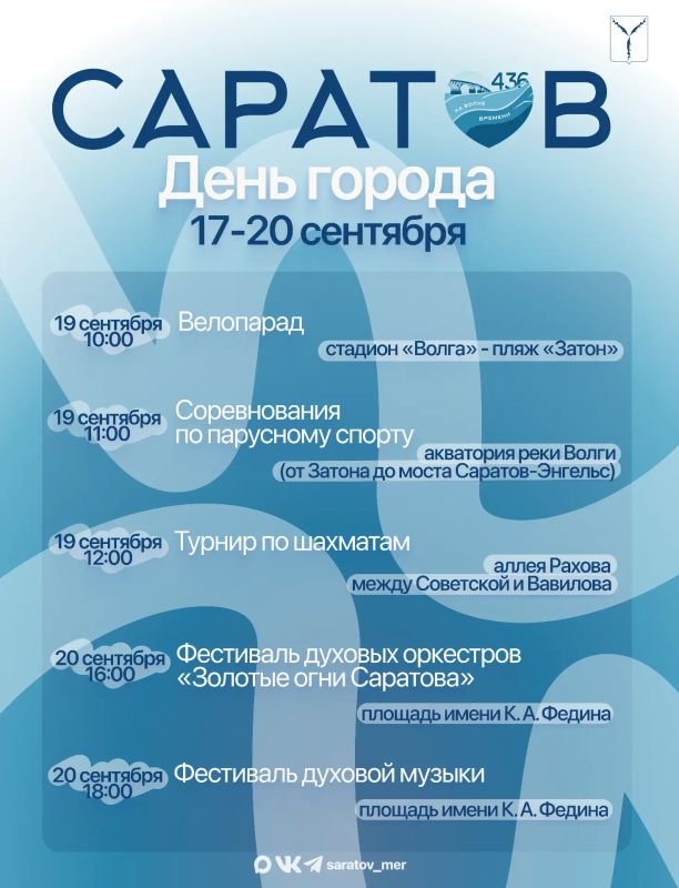 Саратову 436!. Уже завтра: Зарядимся энергией на велопараде