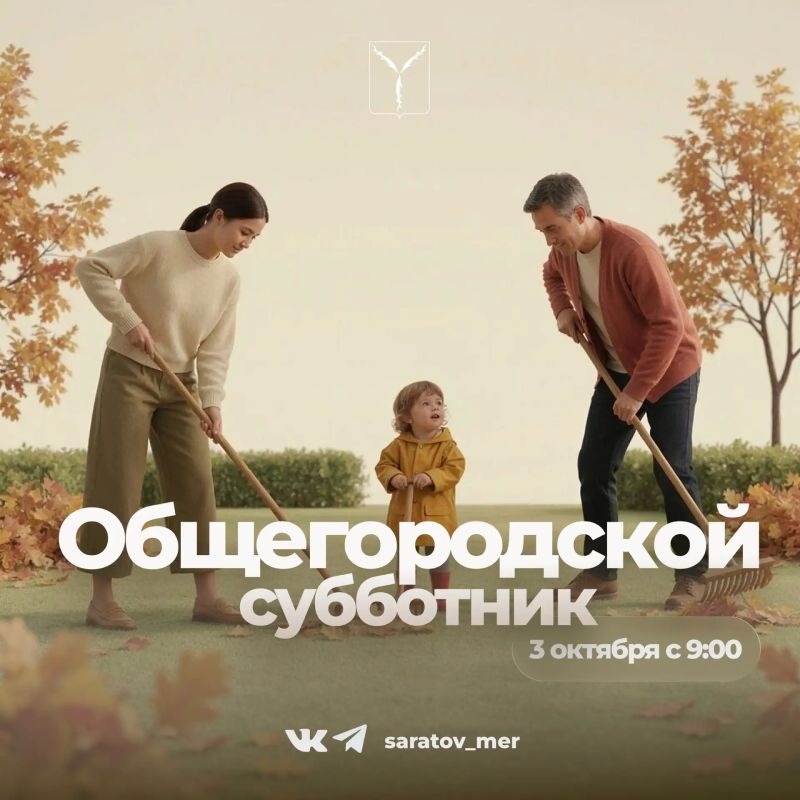 Завтра, 3 октября, в рамках месячника по благоустройству, объявленного губернатором Романом Бусаргиным, состоится большой общегородской субботник