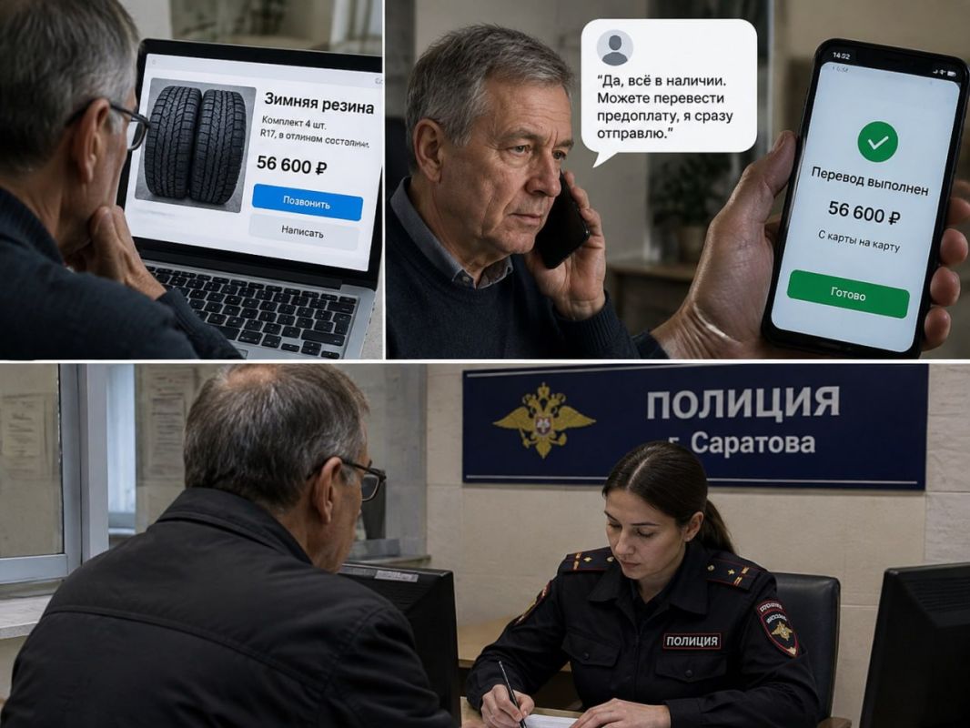 Саратовца обманули мошенники при покупке зимней резины