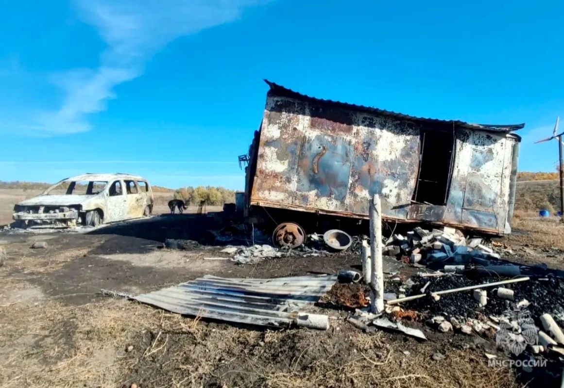 На пожаре под Саратовом погиб мужчина