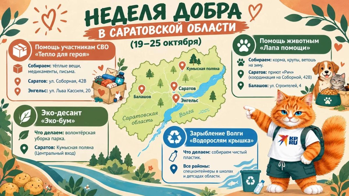 В Саратовской области проходит масштабная «Неделя добра»